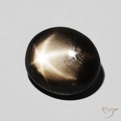 9,17 ctw natürlicher Schwarz Sternsaphir, Oval, Lichtundurchlässig