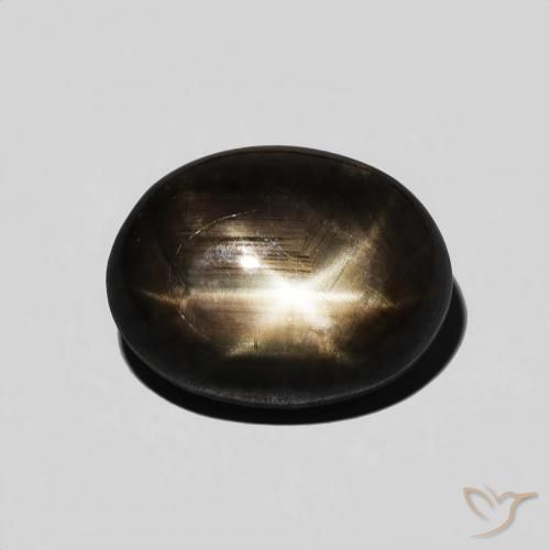5.59ct Natürlicher Schwarz Sternsaphir, Oval, Lichtundurchlässig