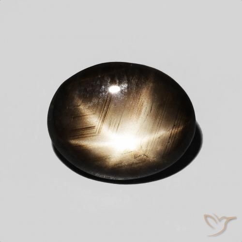 3.89ct Natürlicher Schwarz Sternsaphir, Oval, Lichtundurchlässig