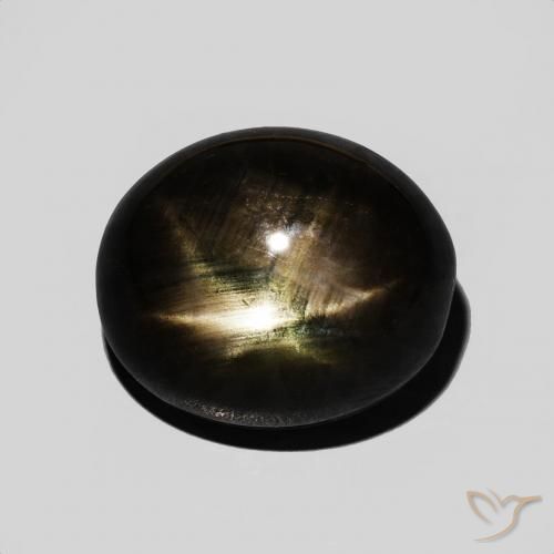 8.75ct Natürlicher Schwarz Sternsaphir, Oval, Lichtundurchlässig