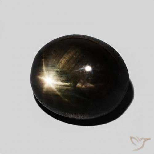9,17 ctw natürlicher Schwarz Sternsaphir, Oval, Lichtundurchlässig