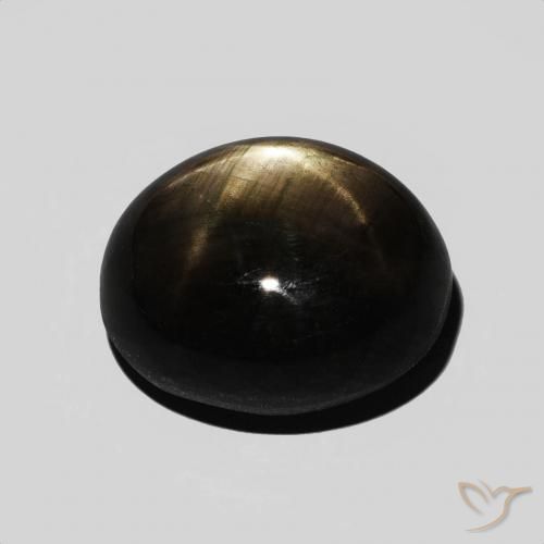 9,17 ctw natürlicher Schwarz Sternsaphir, Oval, Lichtundurchlässig