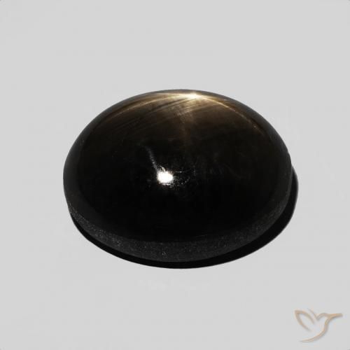 9,17 ctw natürlicher Schwarz Sternsaphir, Oval, Lichtundurchlässig