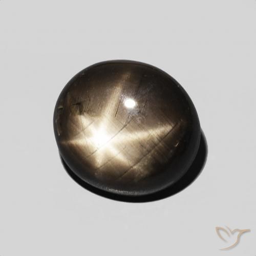 9,17 ctw natürlicher Schwarz Sternsaphir, Oval, Lichtundurchlässig