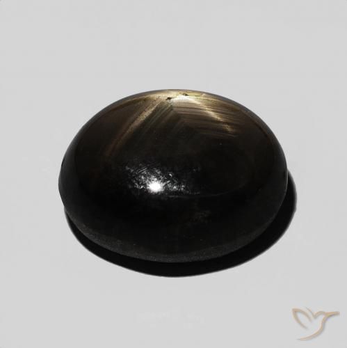 9,17 ctw natürlicher Schwarz Sternsaphir, Oval, Lichtundurchlässig
