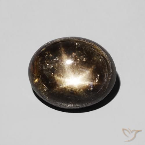 2.74ct Natürlicher Schwarz Sternsaphir, Oval, Lichtundurchlässig