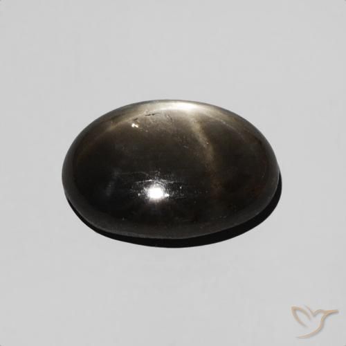 9,17 ctw natürlicher Schwarz Sternsaphir, Oval, Lichtundurchlässig