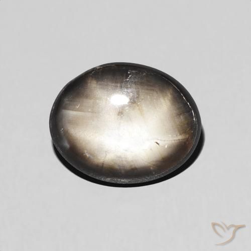 1.98ct Natürlicher Schwarz Sternsaphir, Oval, Lichtundurchlässig