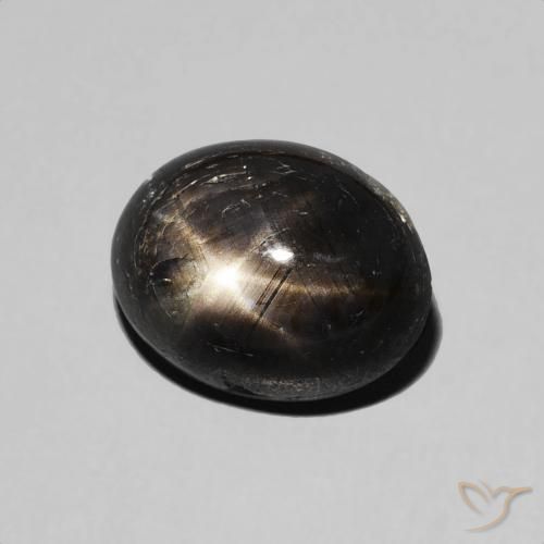 9,17 ctw natürlicher Schwarz Sternsaphir, Oval, Lichtundurchlässig