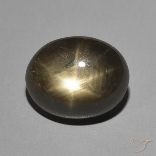 5.97ct Natürlicher Schwarz Sternsaphir, Oval, Lichtundurchlässig