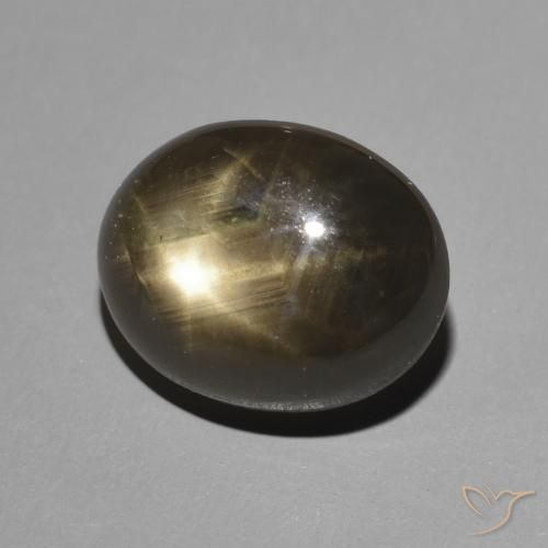 9,17 ctw natürlicher Schwarz Sternsaphir, Oval, Lichtundurchlässig