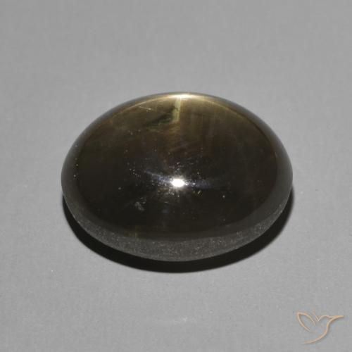9,17 ctw natürlicher Schwarz Sternsaphir, Oval, Lichtundurchlässig