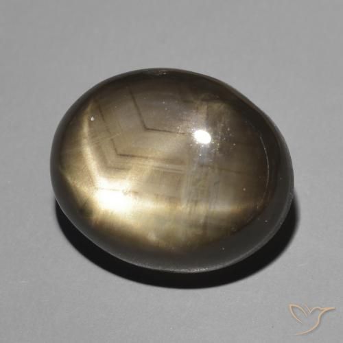 9,17 ctw natürlicher Schwarz Sternsaphir, Oval, Lichtundurchlässig