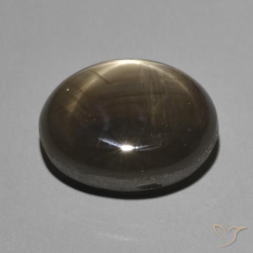 9,17 ctw natürlicher Schwarz Sternsaphir, Oval, Lichtundurchlässig