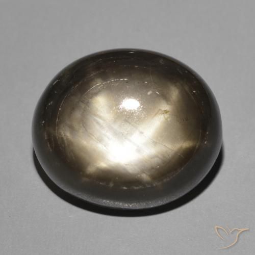 8.65ct Natürlicher Schwarz Sternsaphir, Oval, Lichtundurchlässig