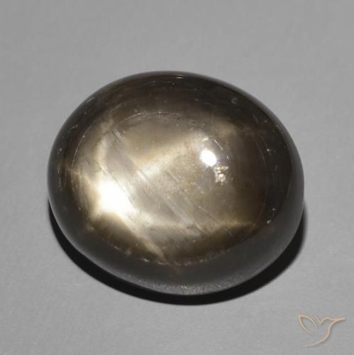 9,17 ctw natürlicher Schwarz Sternsaphir, Oval, Lichtundurchlässig