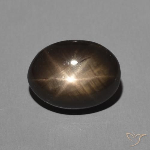 2.34ct Natürlicher Schwarz Sternsaphir, Oval, Lichtundurchlässig