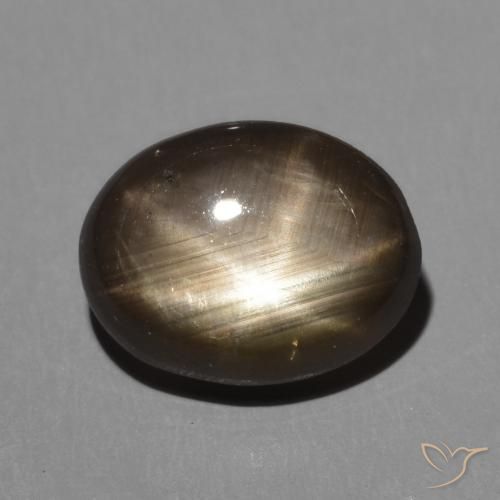 3.30ct Natürlicher Schwarz Sternsaphir, Oval, Lichtundurchlässig