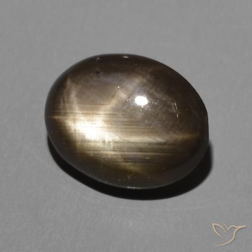 9,17 ctw natürlicher Schwarz Sternsaphir, Oval, Lichtundurchlässig
