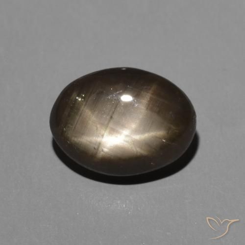 9,17 ctw natürlicher Schwarz Sternsaphir, Oval Schliff, Lichtundurchlässig