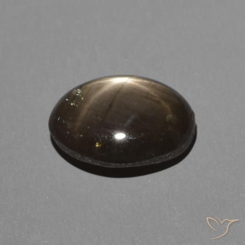 9,17 ctw natürlicher Schwarz Sternsaphir, Oval Schliff, Lichtundurchlässig