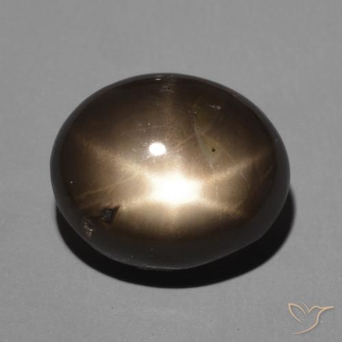 4.63ct Natürlicher Schwarz Sternsaphir, Oval, Lichtundurchlässig