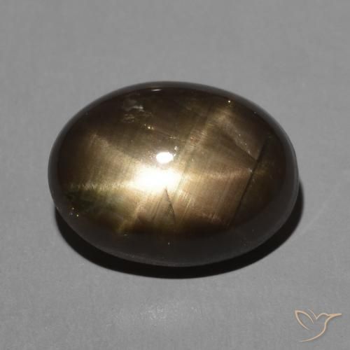 3.95ct Natürlicher Schwarz Sternsaphir, Oval, Lichtundurchlässig