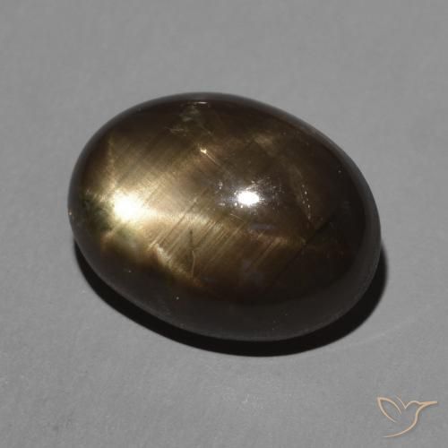 9,17 ctw natürlicher Schwarz Sternsaphir, Oval, Lichtundurchlässig