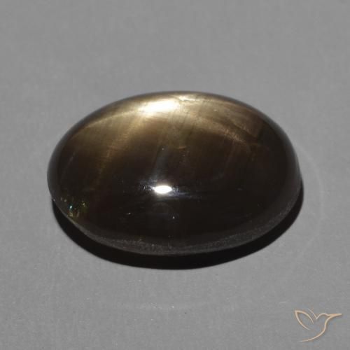 9,17 ctw natürlicher Schwarz Sternsaphir, Oval, Lichtundurchlässig