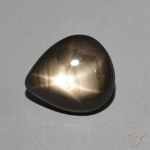 2.19ct Natürlicher Schwarz Sternsaphir, Birnenform, Lichtundurchlässig