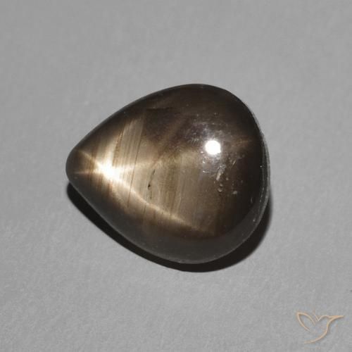 9,17 ctw natürlicher Schwarz Sternsaphir, Birnenform, Lichtundurchlässig