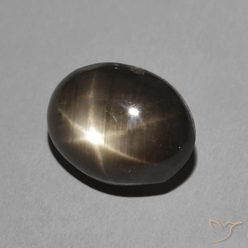 9,17 ctw natürlicher Schwarz Sternsaphir, Oval, Lichtundurchlässig