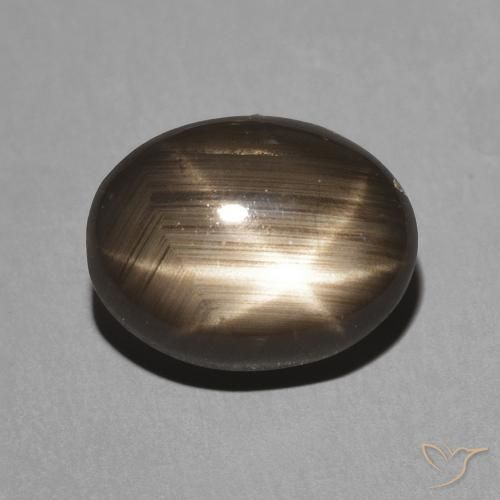 3.26ct Natürlicher Schwarz Sternsaphir, Oval, Lichtundurchlässig