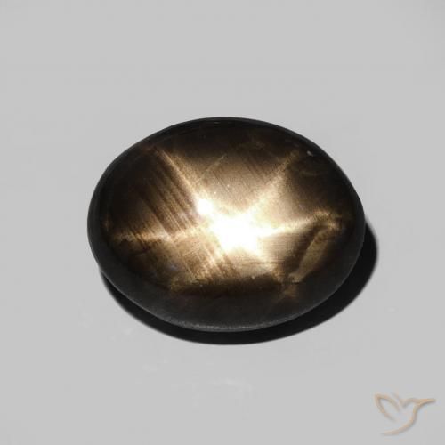 2.82ct Natürlicher Schwarz Sternsaphir, Oval, Lichtundurchlässig