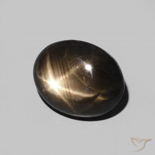9,17 ctw natürlicher Schwarz Sternsaphir, Oval, Lichtundurchlässig