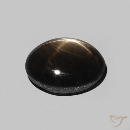 9,17 ctw natürlicher Schwarz Sternsaphir, Oval, Lichtundurchlässig