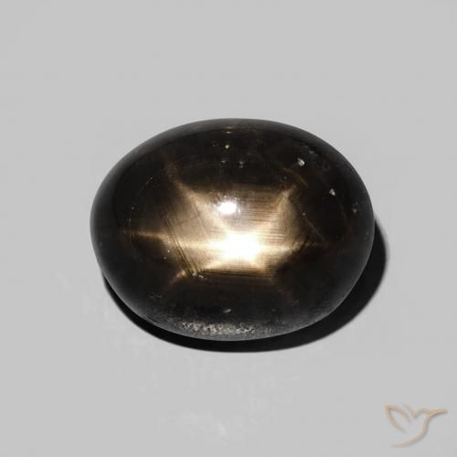 5.81ct Natürlicher Schwarz Sternsaphir, Oval, Lichtundurchlässig