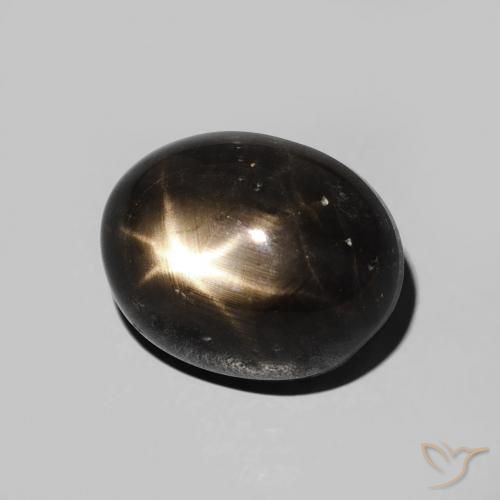 9,17 ctw natürlicher Schwarz Sternsaphir, Oval, Lichtundurchlässig