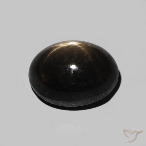 9,17 ctw natürlicher Schwarz Sternsaphir, Oval, Lichtundurchlässig