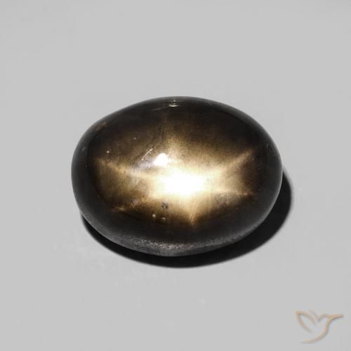 5.40ct Natürlicher Schwarz Sternsaphir, Oval, Lichtundurchlässig