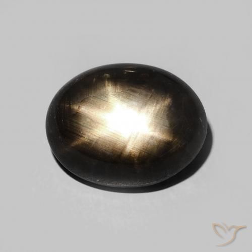 5.70ct Natürlicher Schwarz Sternsaphir, Oval, Lichtundurchlässig
