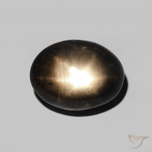 5.13ct Natürlicher Schwarz Sternsaphir, Oval, Lichtundurchlässig