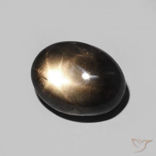9,17 ctw natürlicher Schwarz Sternsaphir, Oval, Lichtundurchlässig