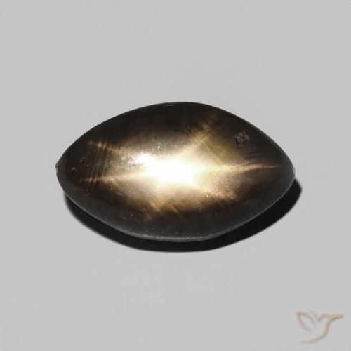 3.28ct Natürlicher Schwarz Sternsaphir, Marquise, Lichtundurchlässig
