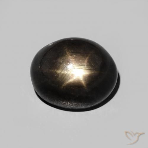 6.28ct Natürlicher Schwarz Sternsaphir, Oval, Lichtundurchlässig