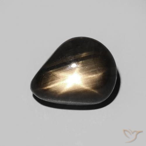 3.86ct Natürlicher Schwarz Sternsaphir, Birnenform, Lichtundurchlässig