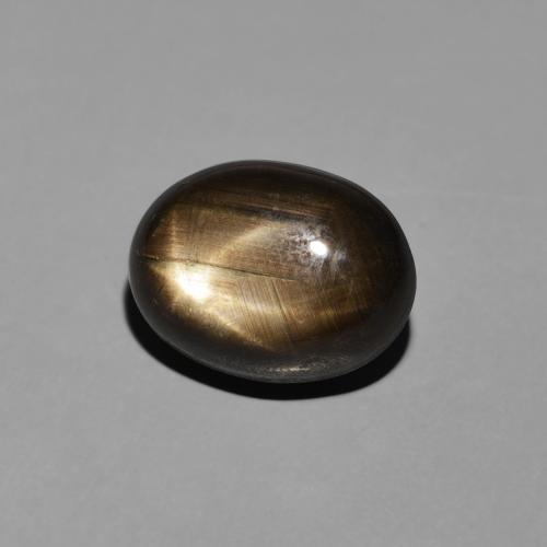 9,17 ctw natürlicher Schwarz Sternsaphir, Oval, Lichtundurchlässig