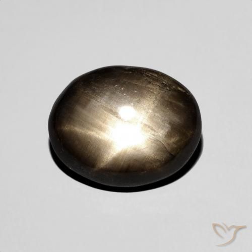 4.38ct Natürlicher Schwarz Sternsaphir, Oval, Lichtundurchlässig
