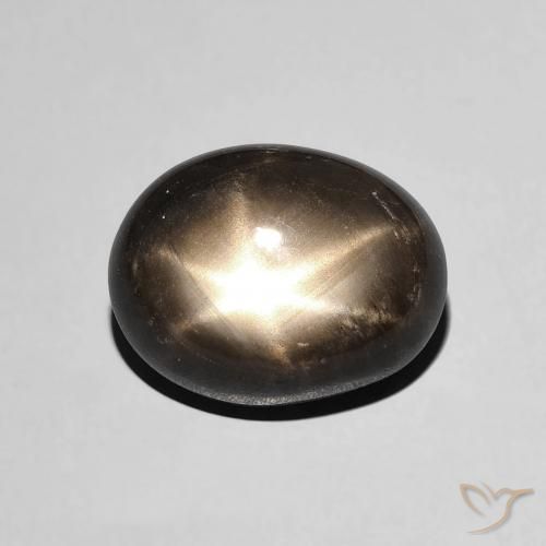 5.51ct Natürlicher Schwarz Sternsaphir, Oval, Lichtundurchlässig