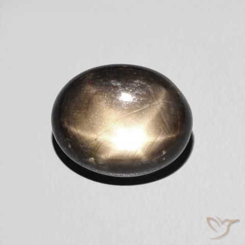 4.45ct Natürlicher Schwarz Sternsaphir, Oval, Lichtundurchlässig